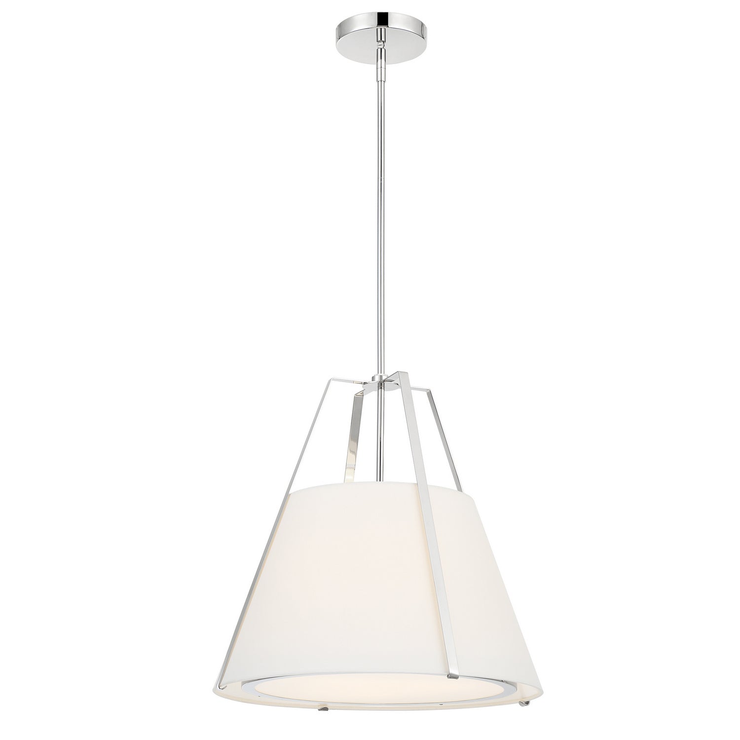 Crystorama - FUL-904-PN - Three Light Pendant - Fulton - Polished Nickel