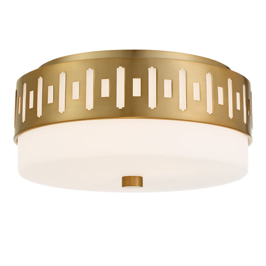 Crystorama - KEA-B8200-VG - Two Light Flush Mount - Keaton - Vibrant Gold