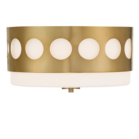 Crystorama - KIR-B8100-VG - Two Light Flush Mount - Kirby - Vibrant Gold