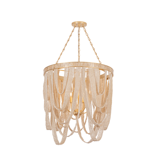 Santorini Chandelier by Corbett Lighting - Vintage Gold Leaf Finish