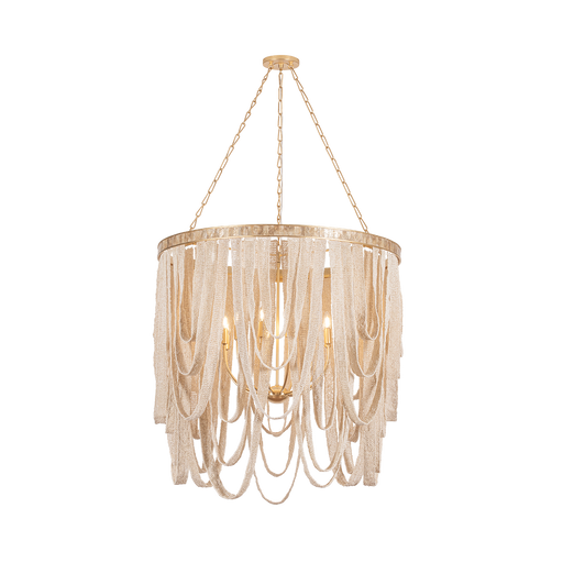 Santorini Chandelier by Corbett Lighting - Vintage Gold Leaf Finish