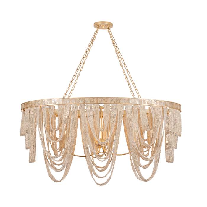 Santorini Linear Pendant by Corbett Lighting - Vintage Gold Leaf Finish
