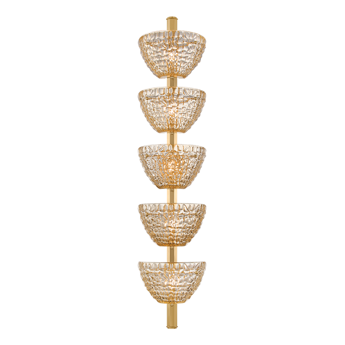 Davos Wall Sconce by Corbett Lighting - Vintage Brass Finish