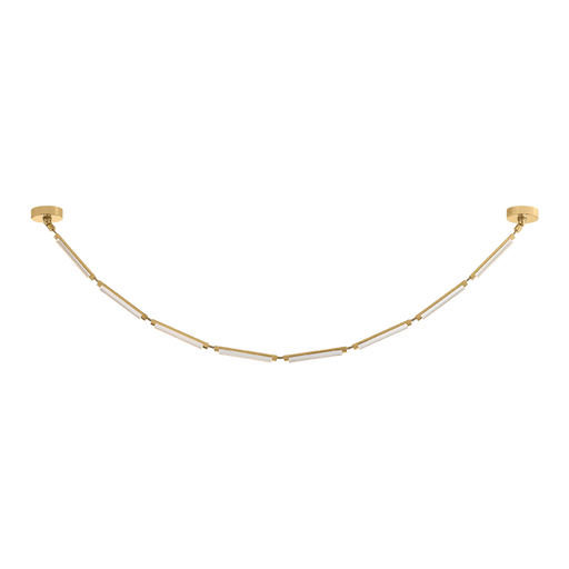 Agatha Linear Chandelier by Corbett Lighting - Vintage Brass Finish