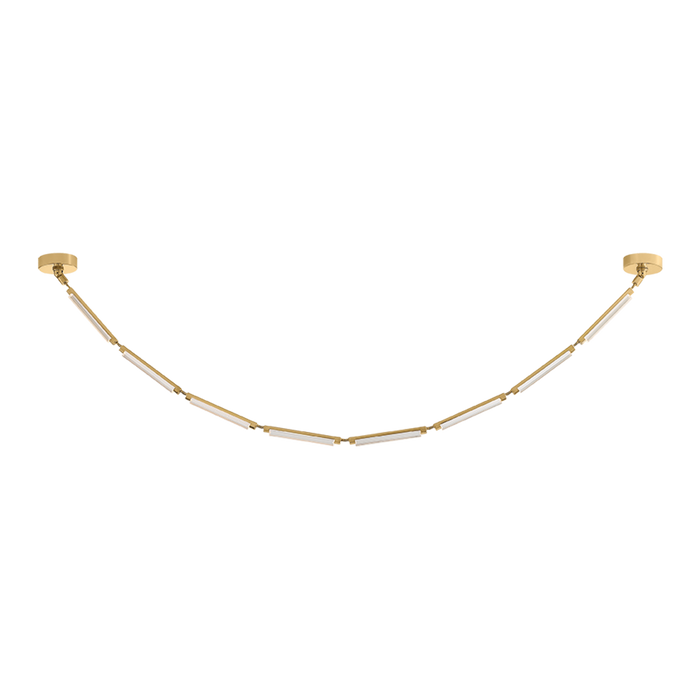 Agatha Linear Chandelier by Corbett Lighting - Vintage Brass Finish