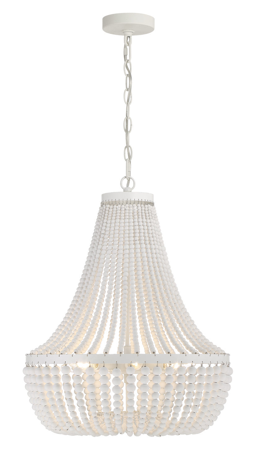 Crystorama - 608-MT - Six Light Chandelier - Rylee - Matte White