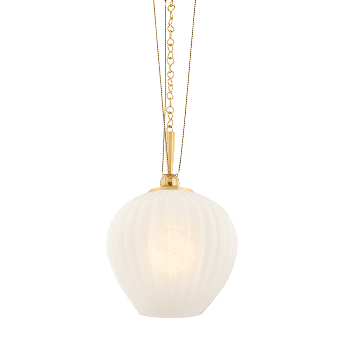Azurite Pendant by Corbett Lighting - Vintage Polished Brass Finish
