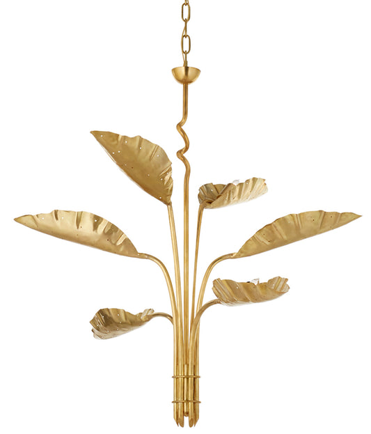 Dumaine Medium Pierced Leaf Chandelier - Open-Box
