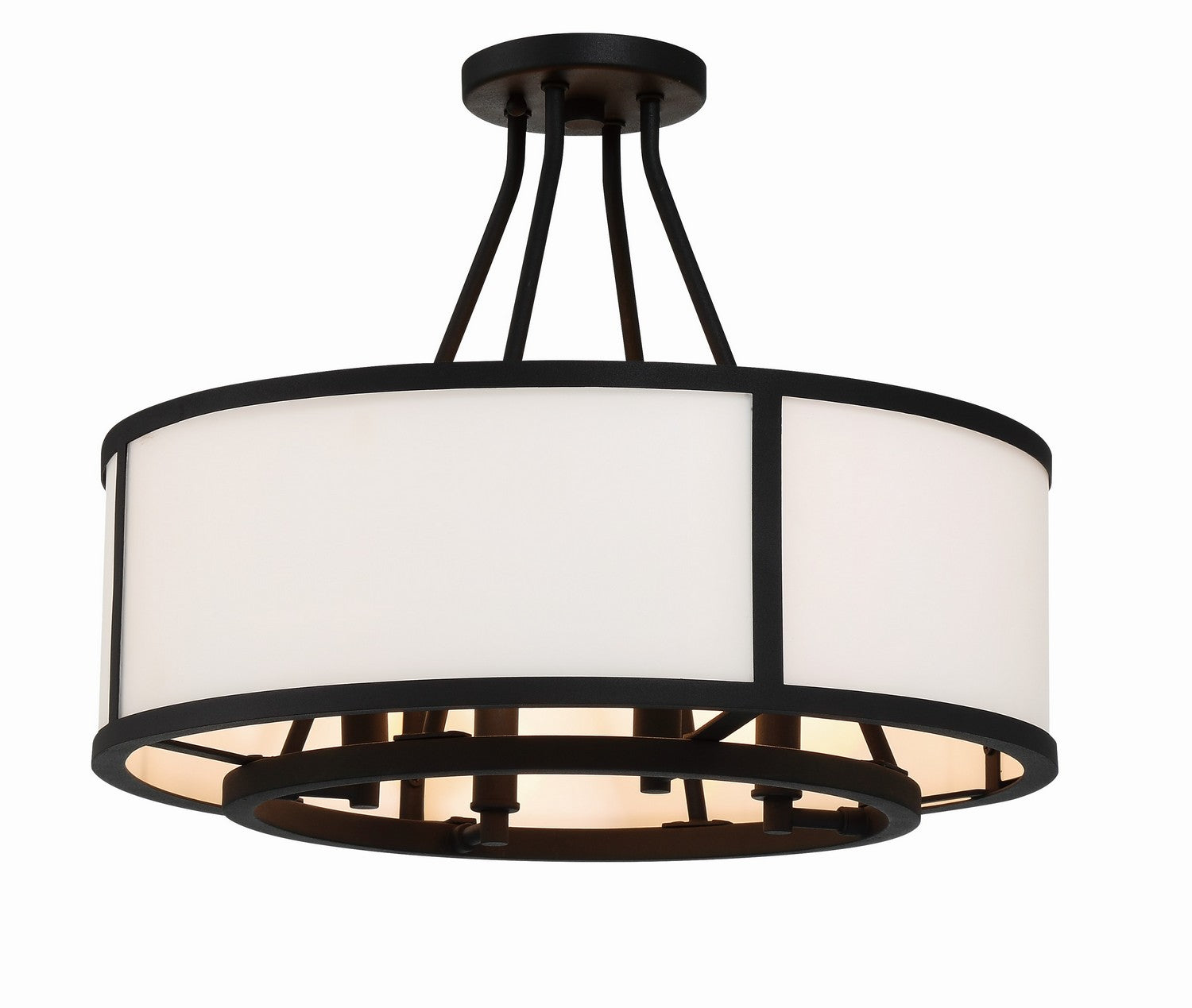 Crystorama - BRY-8004-BF_CEILING - Four Light Semi Flush Mount - Bryant - Black Forged