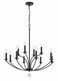 Load image into Gallery viewer, Crystorama - MIL-8012-BK - 12 Light Chandelier - Mila - Black
