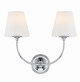 Load image into Gallery viewer, Crystorama - 2442-OP-CH - Two Light Wall Sconce - Sylvan - Polished Chrome
