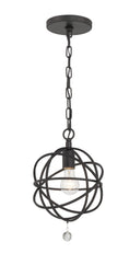 Load image into Gallery viewer, Crystorama - 9220-BK - One Light Pendant - Solaris - Black
