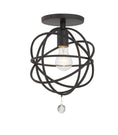 Load image into Gallery viewer, Crystorama - 9220-BK_CEILING - One Light Semi Flush Mount - Solaris - Black
