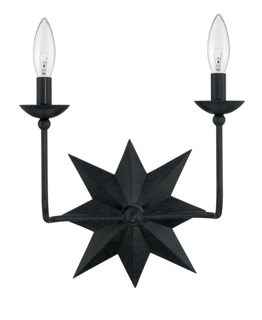 Crystorama - 9232-BK - Two Light Wall Sconce - Astro - Black