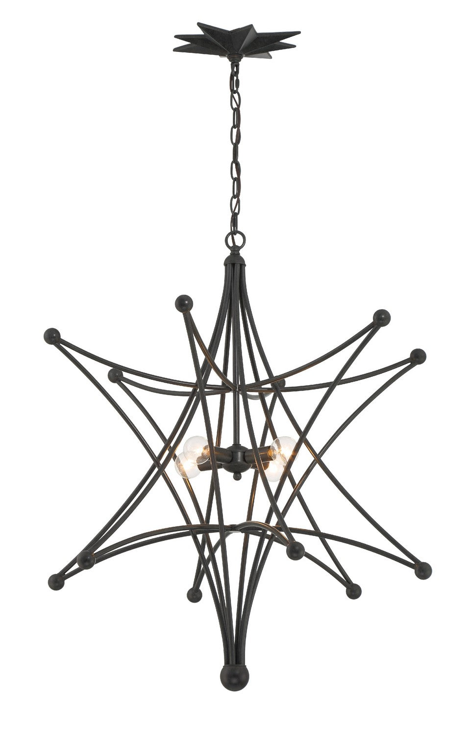 Crystorama - 9236-BK - Four Light Chandelier - Astro - Black