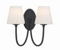 Load image into Gallery viewer, Crystorama - JUN-10322-BF - Two Light Wall Sconce - Juno - Black Forged
