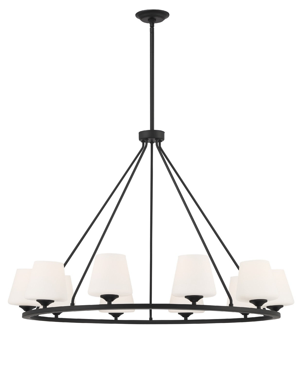 Crystorama - KEE-A3009-MK - Ten Light Chandelier - Keenan - Matte Black