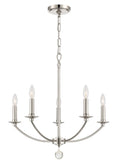 Load image into Gallery viewer, Crystorama - MIL-8005-PN - Five Light Chandelier - Mila - Polished Nickel
