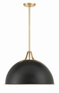 Load image into Gallery viewer, Crystorama - SOT-18015-MK-GA - One Light Pendant - Soto - Matte Black / Antique Gold
