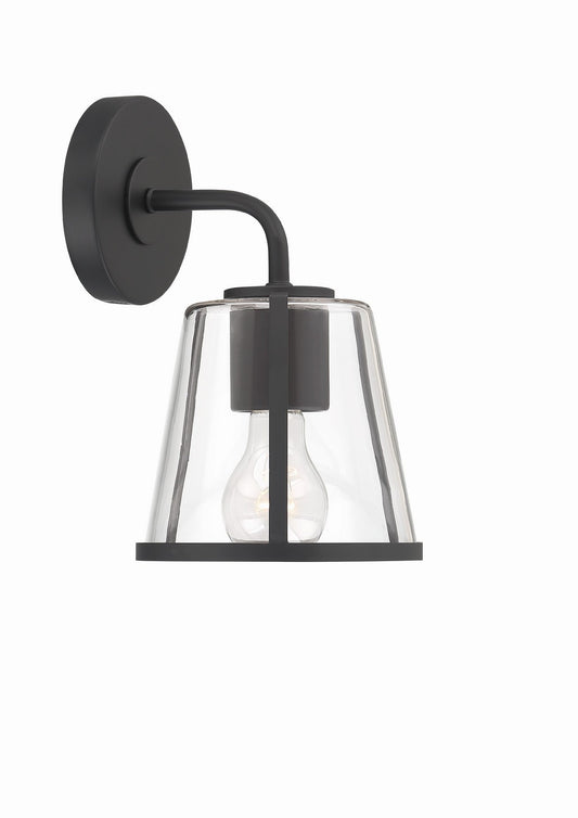 Crystorama - FUL-911-BK-CL - One Light Bath - Fulton - Black