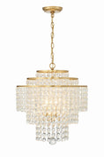 Load image into Gallery viewer, Crystorama - GAB-B7304-GA - Four Light Chandelier - Gabrielle - Antique Gold
