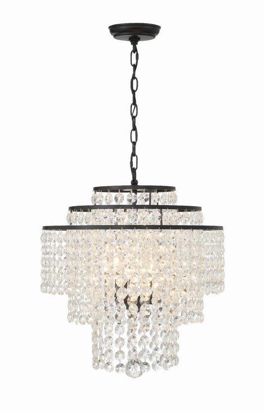 Crystorama - GAB-B7304-MK - Four Light Chandelier - Gabrielle - Matte Black