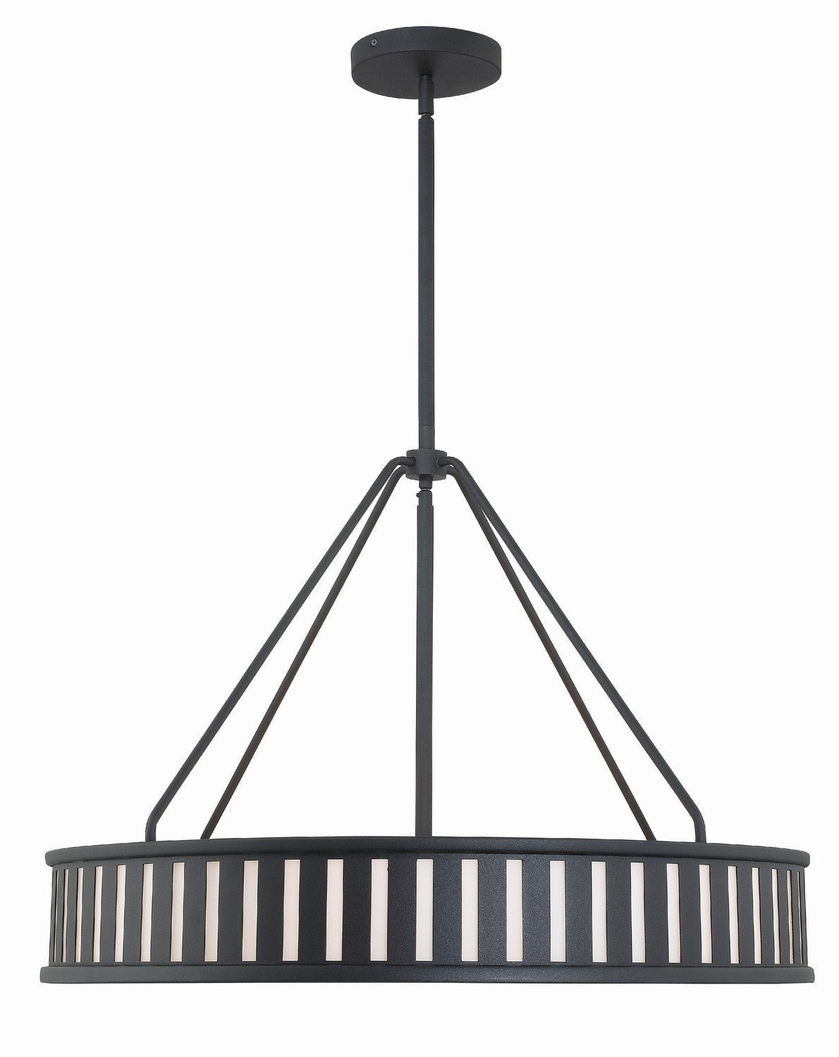 Crystorama - KEN-8306-BF - Six Light Pendant - Kendal - Black Forged