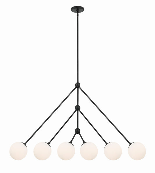 Crystorama - OMN-3006-MK - Six Light Chandelier - Omni - Matte Black