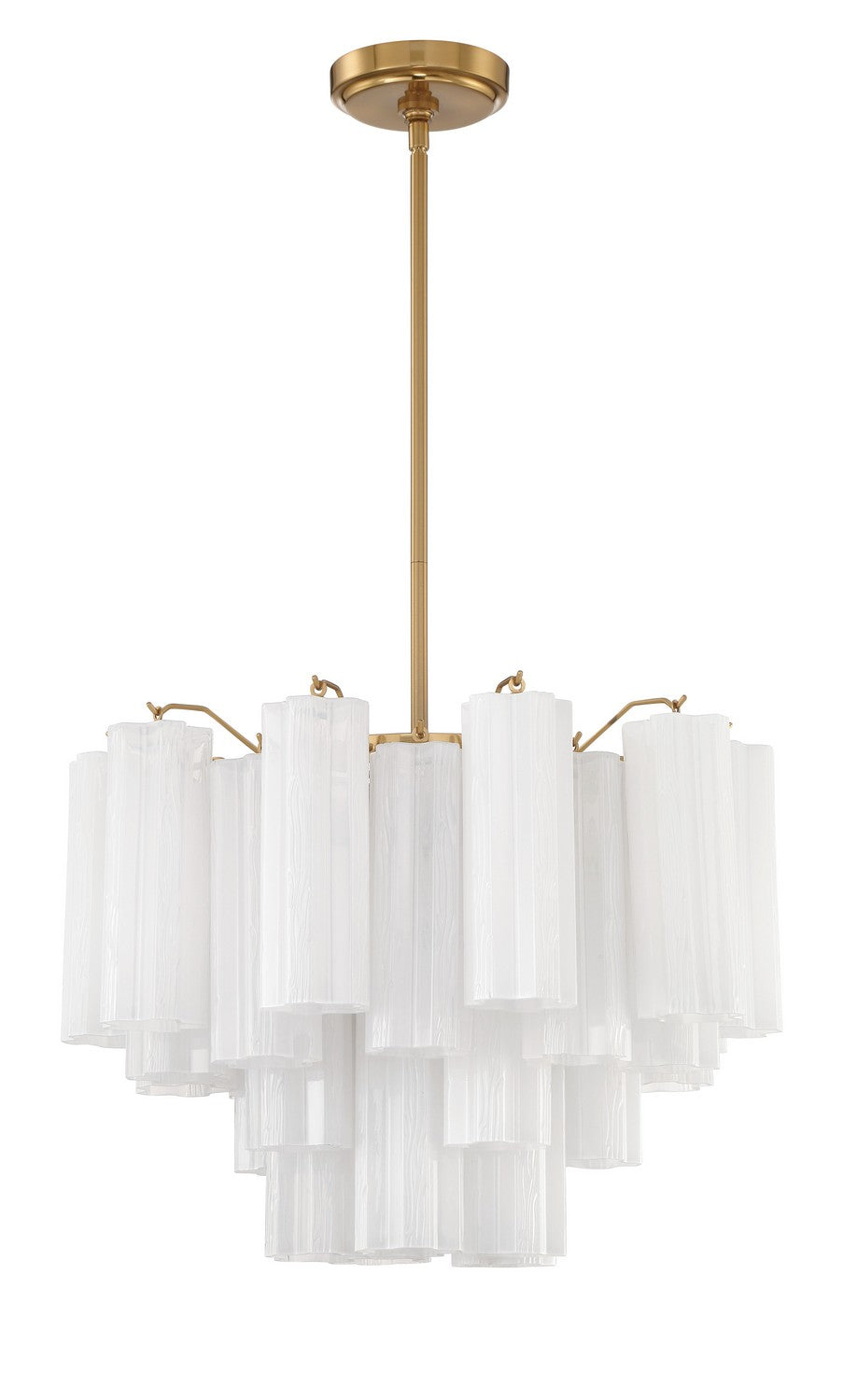 Crystorama - ADD-306-AG-WH - Six Light Chandelier - Addis - Aged Brass