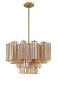 Load image into Gallery viewer, Crystorama - ADD-308-AG-AM - Nine Light Chandelier - Addis - Aged Brass
