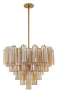 Load image into Gallery viewer, Crystorama - ADD-312-AG-AM - 12 Light Chandelier - Addis - Aged Brass
