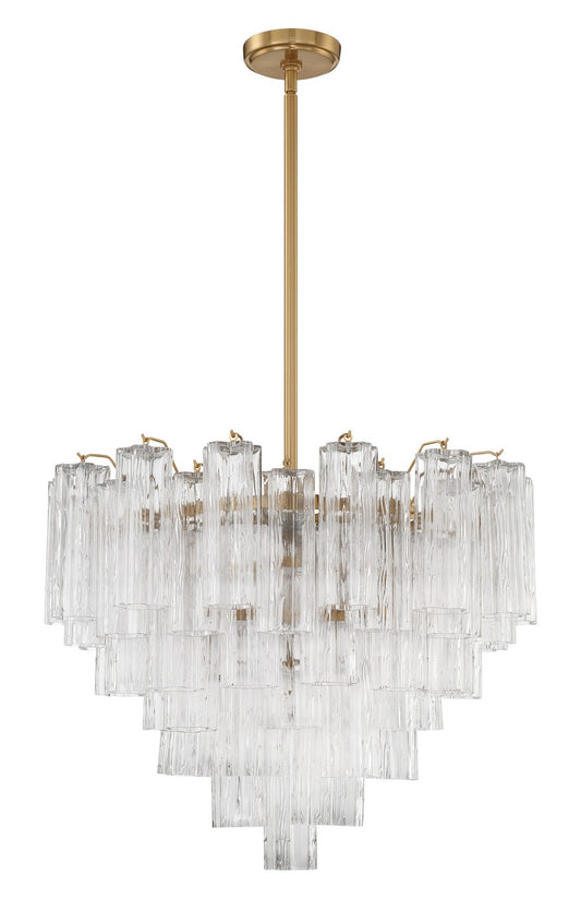 Crystorama - ADD-312-AG-CL - 12 Light Chandelier - Addis - Aged Brass