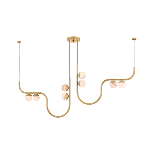 Avignon Linear Chandelier by Corbett Lighting - Vintage Brass Finish