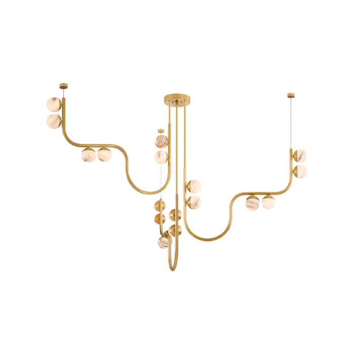 Avignon Chandelier by Corbett Lighting - Vintage Brass Finish