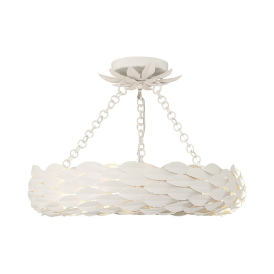 Crystorama - 535-MT_CEILING - LED Semi Flush Mount - Broche - Matte White