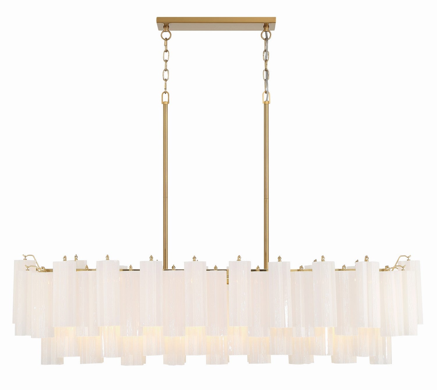 Crystorama - ADD-317-AG-WH - 14 Light Chandelier - Addis - Aged Brass