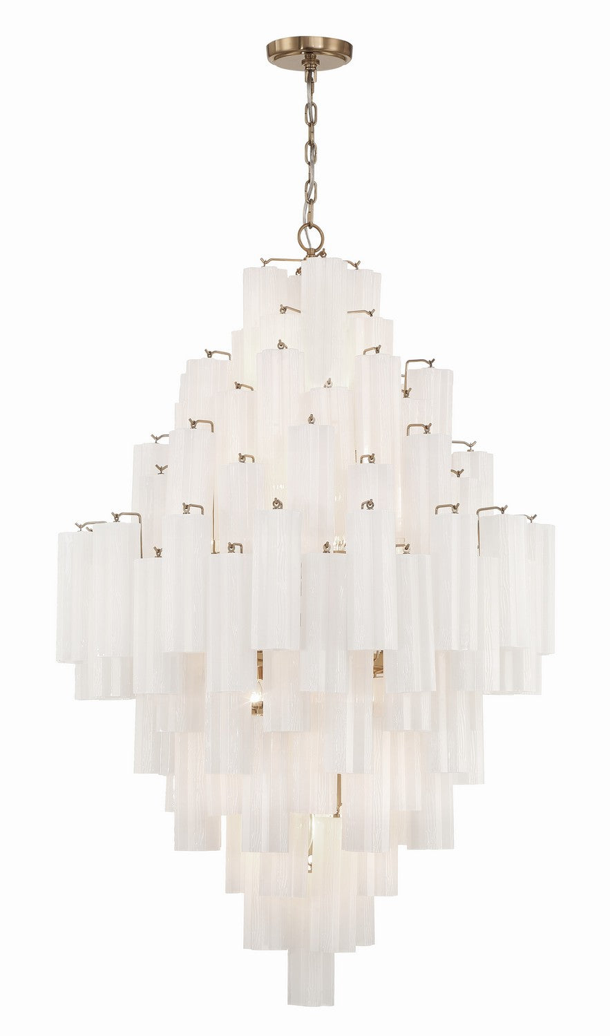 Crystorama - ADD-319-AG-WH - 20 Light Chandelier - Addis - Aged Brass