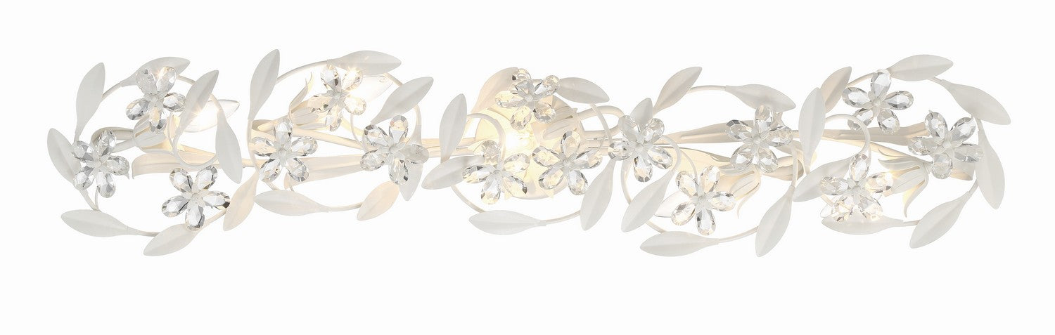 Crystorama - MSL-305-MT - Five Light Wall Sconce - Marselle - Matte White