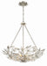 Crystorama - MSL-306-SA - Six Light Chandelier - Marselle - Antique Silver