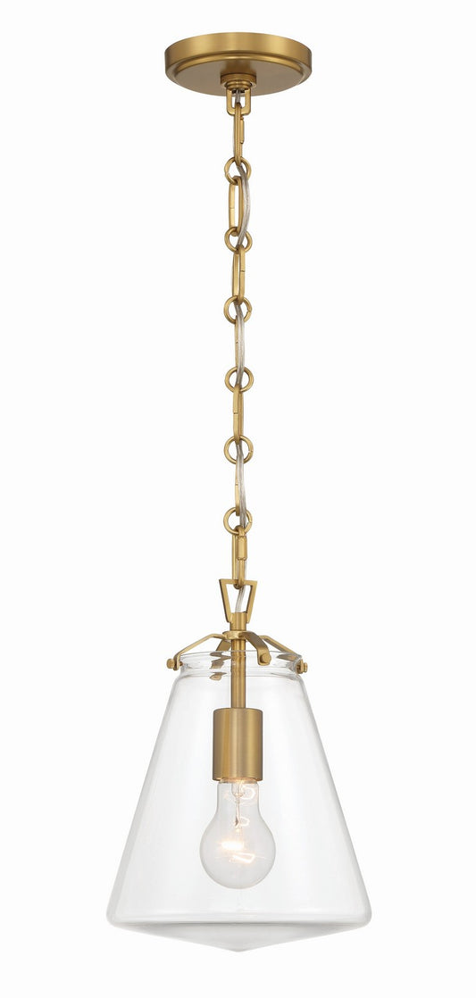 Crystorama - VSS-7003-LG - One Light Mini Pendant - Voss - Luxe Gold