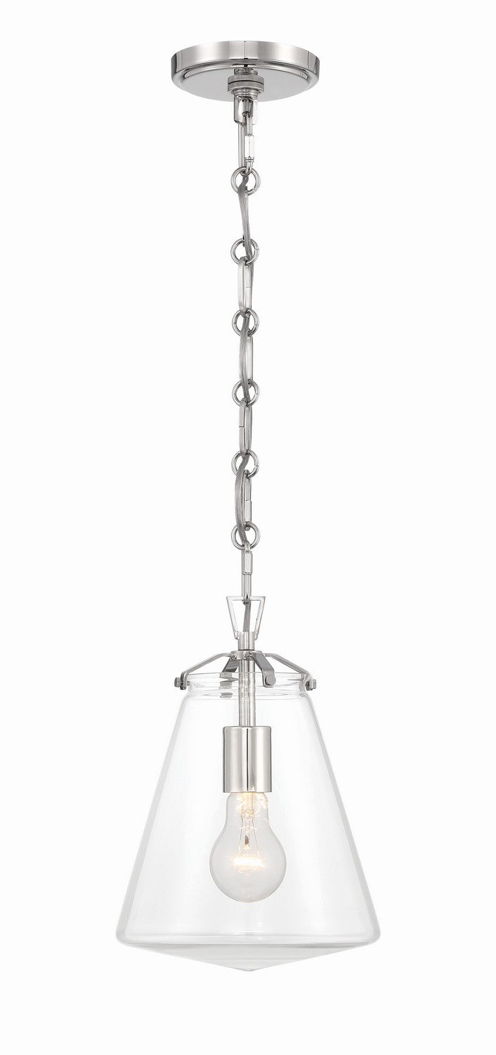 Crystorama - VSS-7003-PN - One Light Mini Pendant - Voss - Polished Nickel