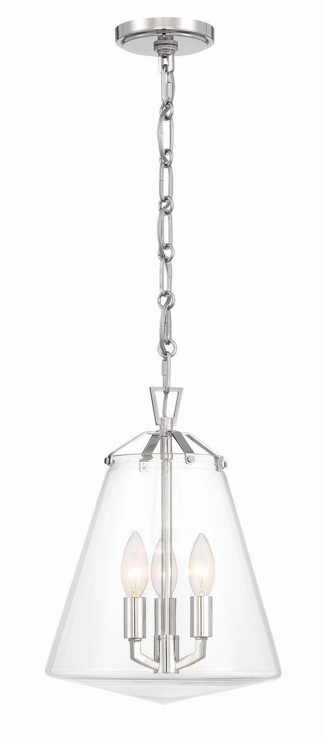 Crystorama - VSS-7004-PN - Three Light Mini Chandelier - Voss - Polished Nickel