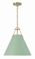 Load image into Gallery viewer, Crystorama - XAV-B8305-VG-GR - Three Light Pendant - Xavier - Vibrant Gold / Green
