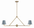 Load image into Gallery viewer, Crystorama - XAV-B9302-VG-BL - Two Light Chandelier - Xavier - Vibrant Gold / Blue
