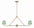 Load image into Gallery viewer, Crystorama - XAV-B9302-VG-GR - Two Light Chandelier - Xavier - Vibrant Gold / Green
