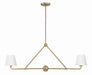 Crystorama - XAV-B9302-VG-WH - Two Light Chandelier - Xavier - Vibrant Gold / White