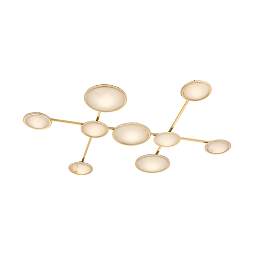 Goshenite Flush Mount by Corbett Lighting - Vintage Brass Finish