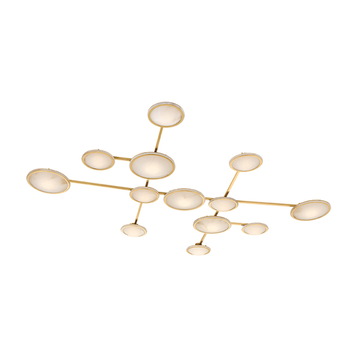 Goshenite Flush Mount by Corbett Lighting - Vintage Brass Finish