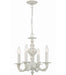 Crystorama - 5124-AW - Four Light Mini Chandelier - Paris Market - Antique White