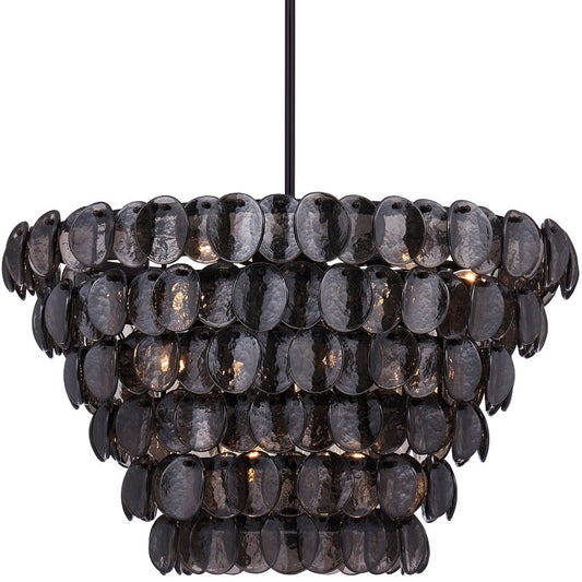 Uroko Pendant | Kalco Lighting | Smoke Finish | 34"